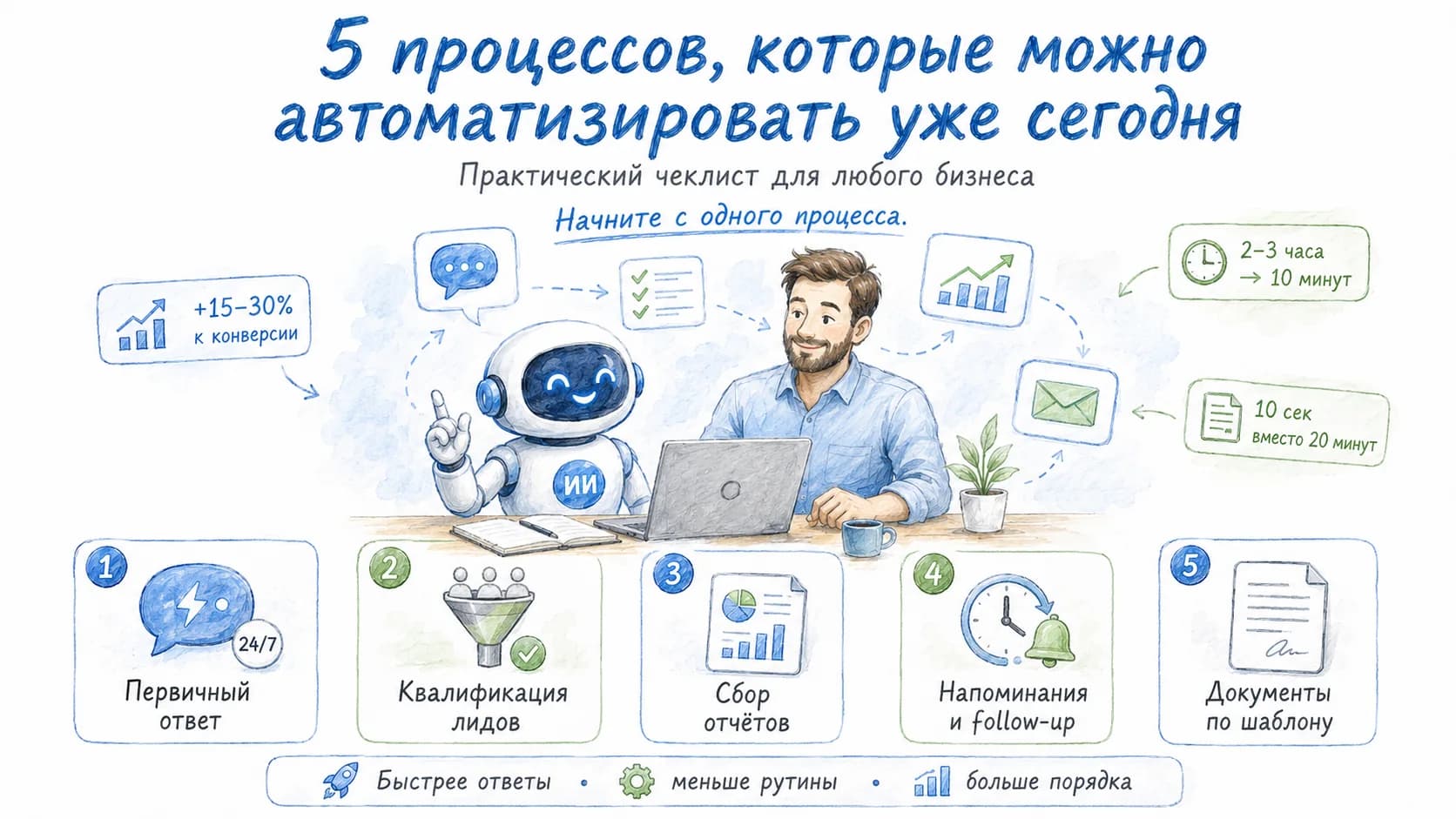 5 процессов, которые можно автоматизировать уже сегодня