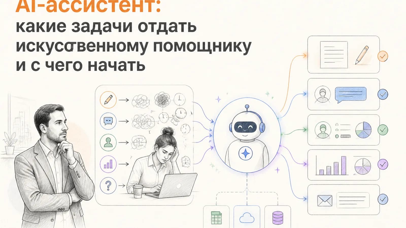 AI-ассистент для бизнеса: какие задачи ему доверить и где нужен человек