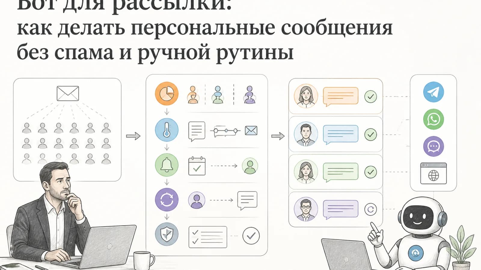 Бот для рассылки: как строить коммуникации без спама и ручных сообщений