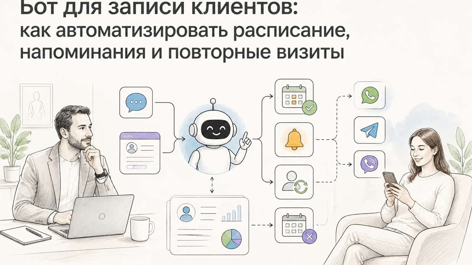 Бот для записи клиентов: как разгрузить администратора и снизить неявки