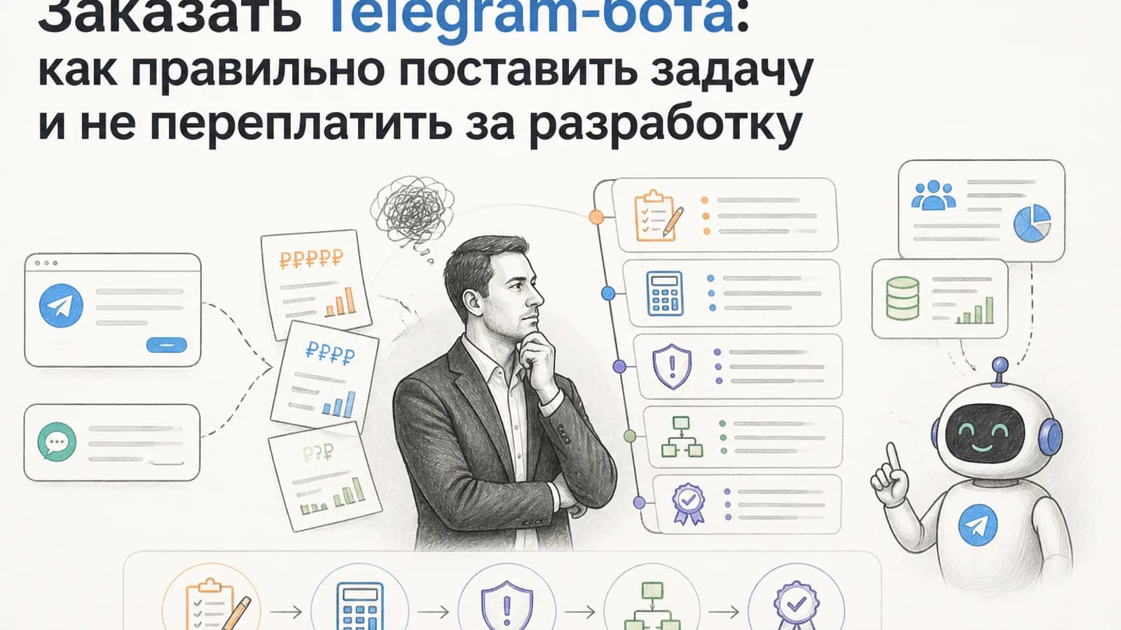 Заказать Telegram-бота: как поставить задачу подрядчику и не переплатить